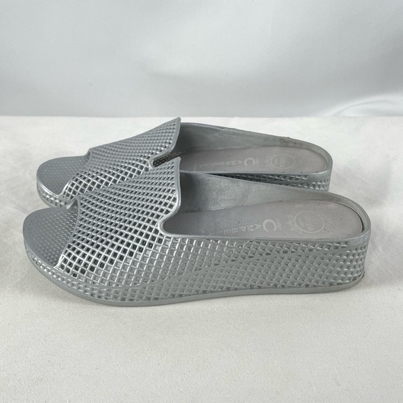 Jeffrey Campbell Fling 2 Slides in Silver Size 7 - Picture 3 of 8